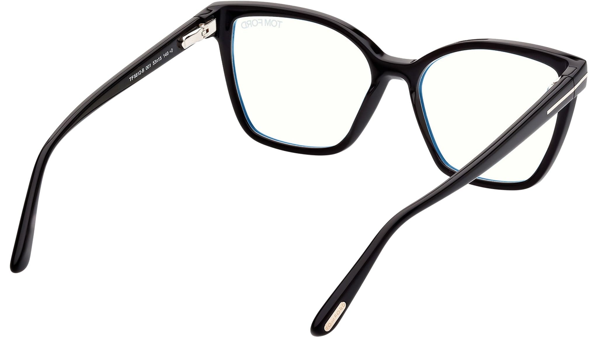 Tom Ford TF5812-B 001 FT5812-B Eyeglasses Black 53mm Women 5