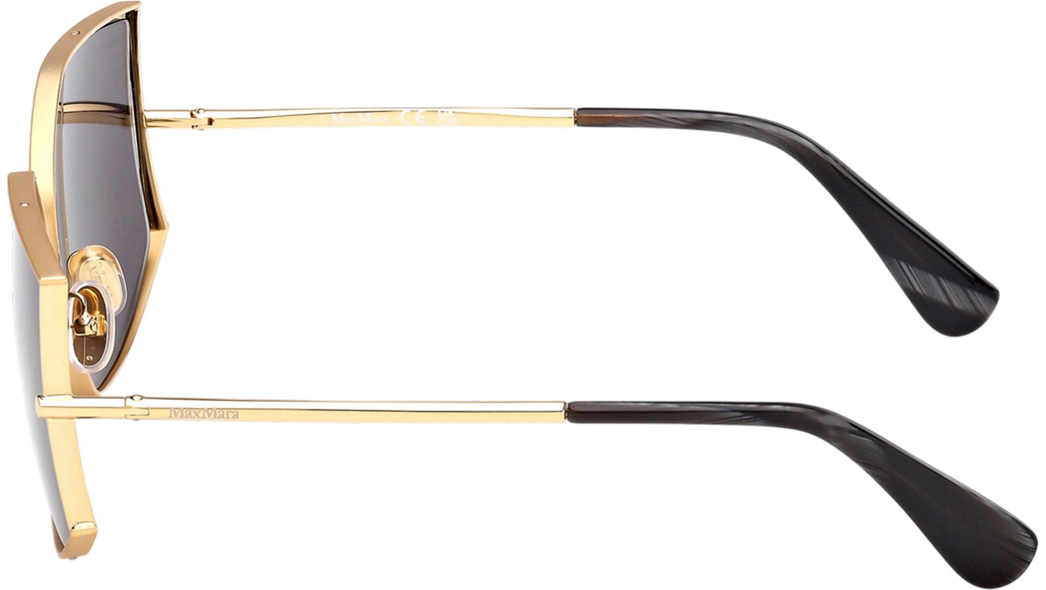 Max Mara MM0142 30A Sunglasses Shiny Deep Gold 59mm Women 3