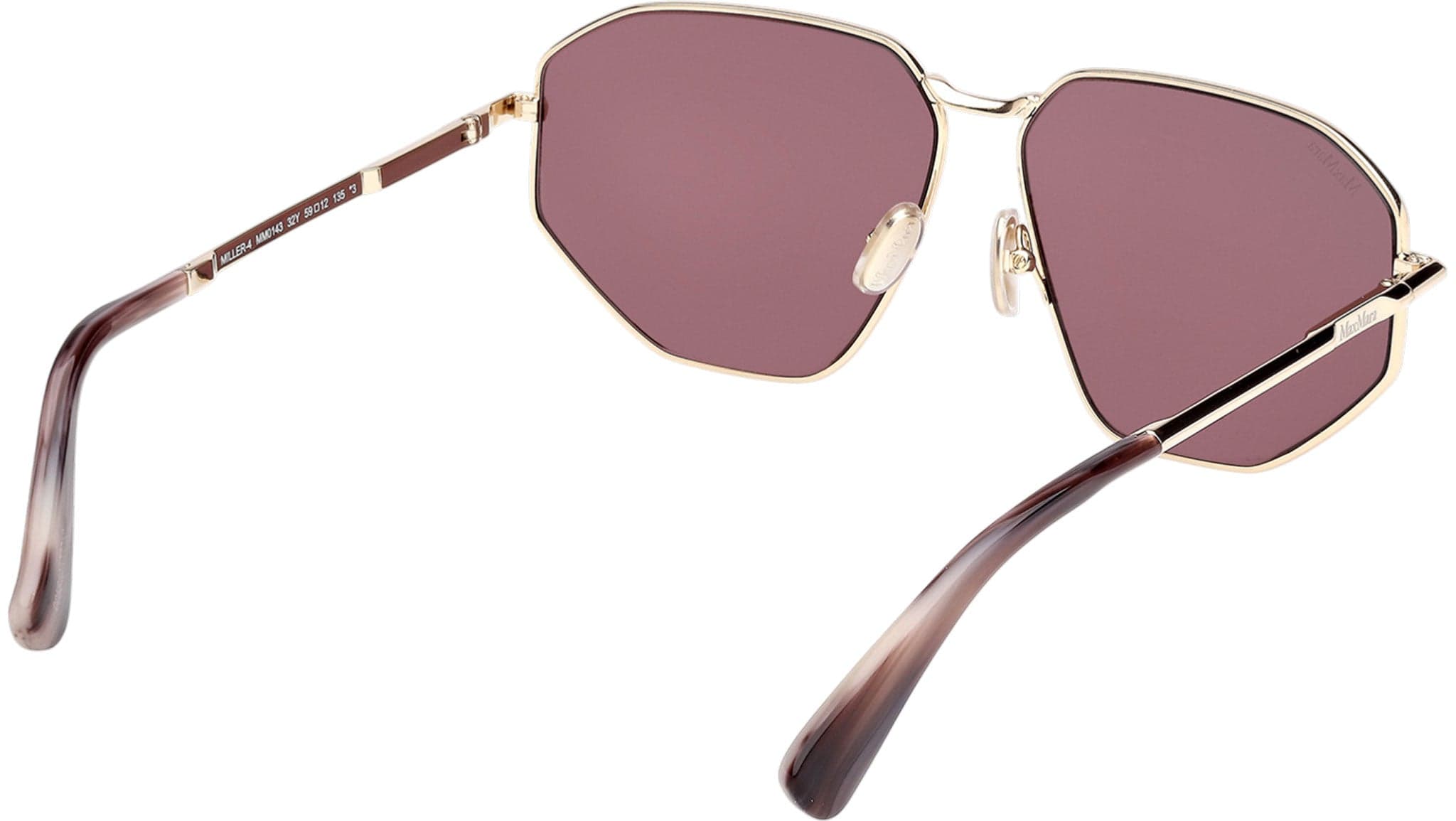 Max Mara MM0143 32Y Sunglasses Gold 59mm Women 5
