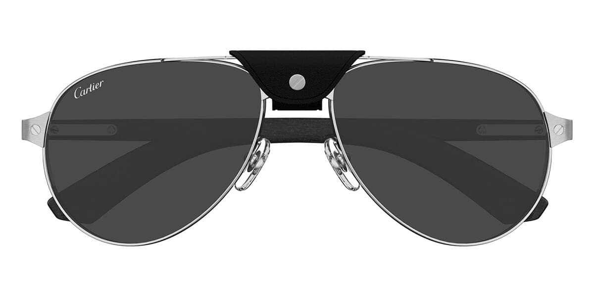 Cartier CT0495S 003 Sunglasses Silver 59mm Men 2