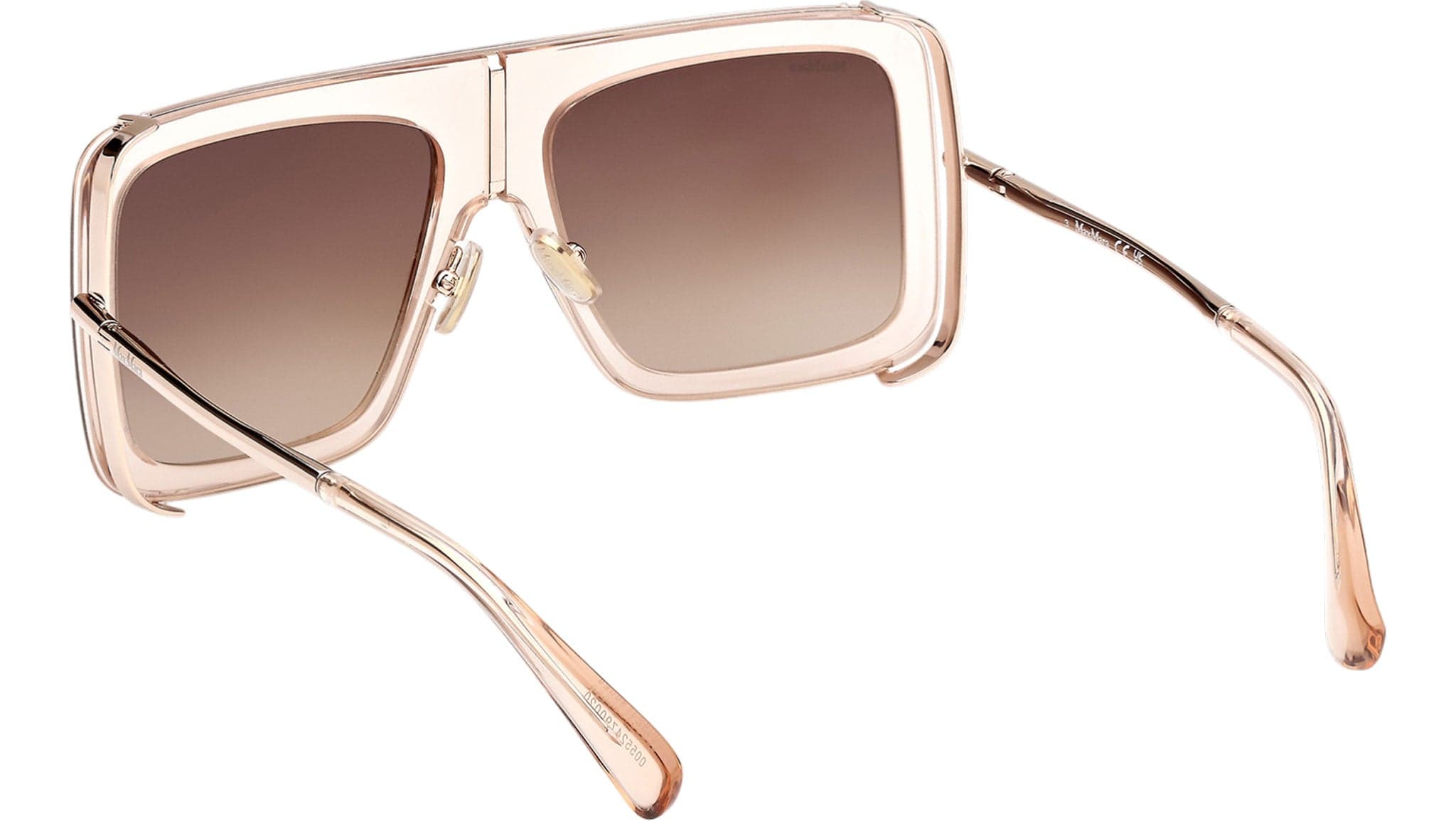 Max Mara MM0119 45F Sunglasses Shiny Light Brown 57mm Women 4