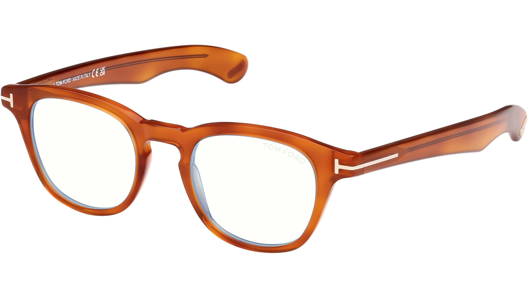 Tom Ford FT5976-B 053 Eyeglasses Blonde Havana 47mm Men