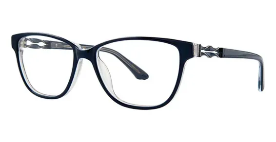 Dana Buchman Fleur Eyeglasses Navy 52mm Women