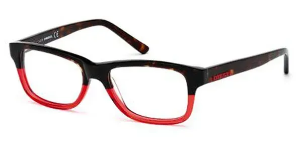 Diesel DL5001/V DL5001 Eyeglasses Havana Red 54mm Men