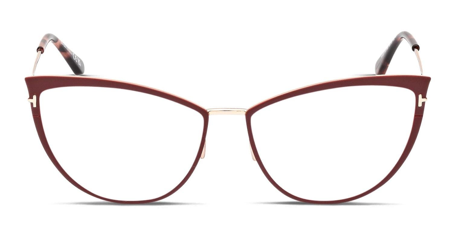 Tom Ford FT5877B 069 Eyeglasses Shiny Bordeaux 56mm Women 2