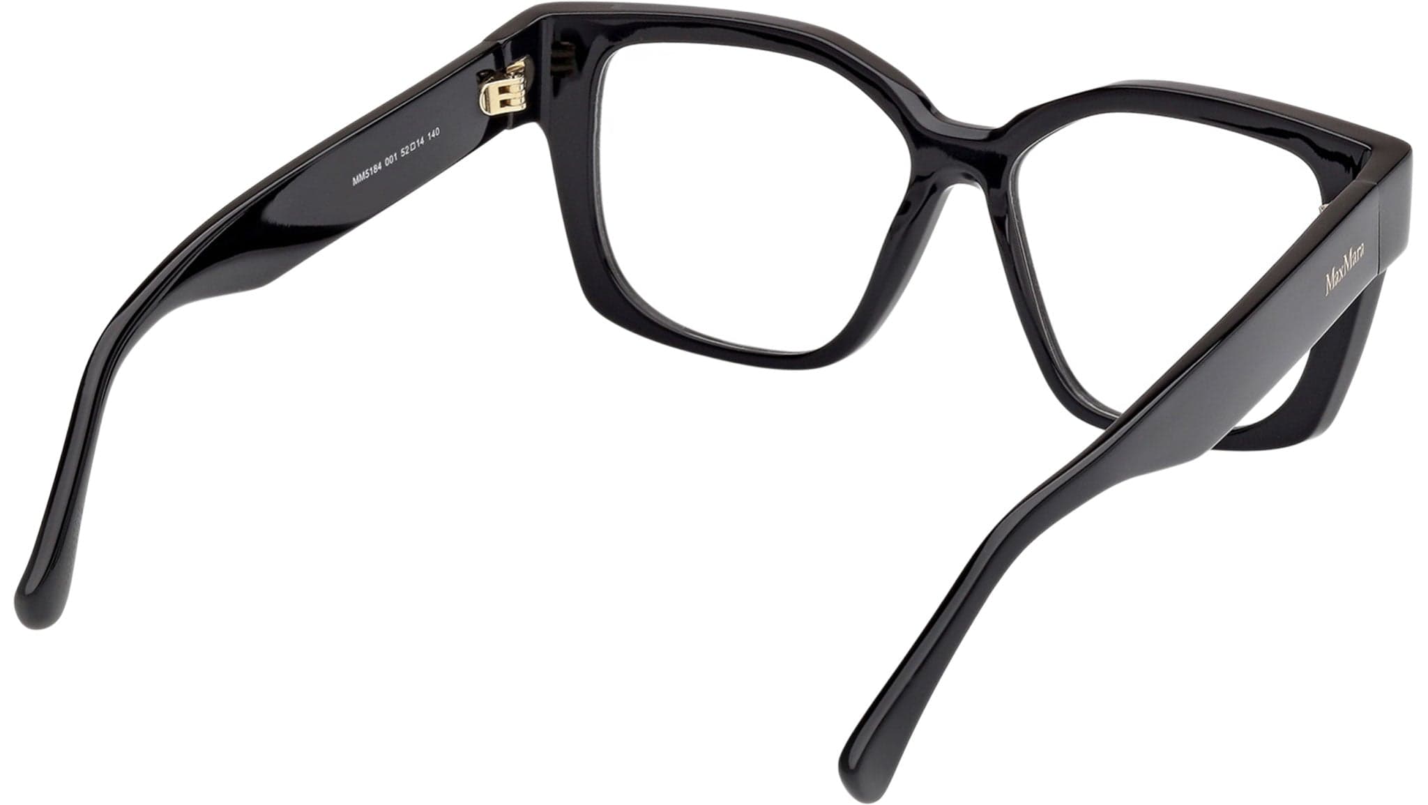 Max Mara MM5184 001 Eyeglasses Shiny Black 52mm Women 5