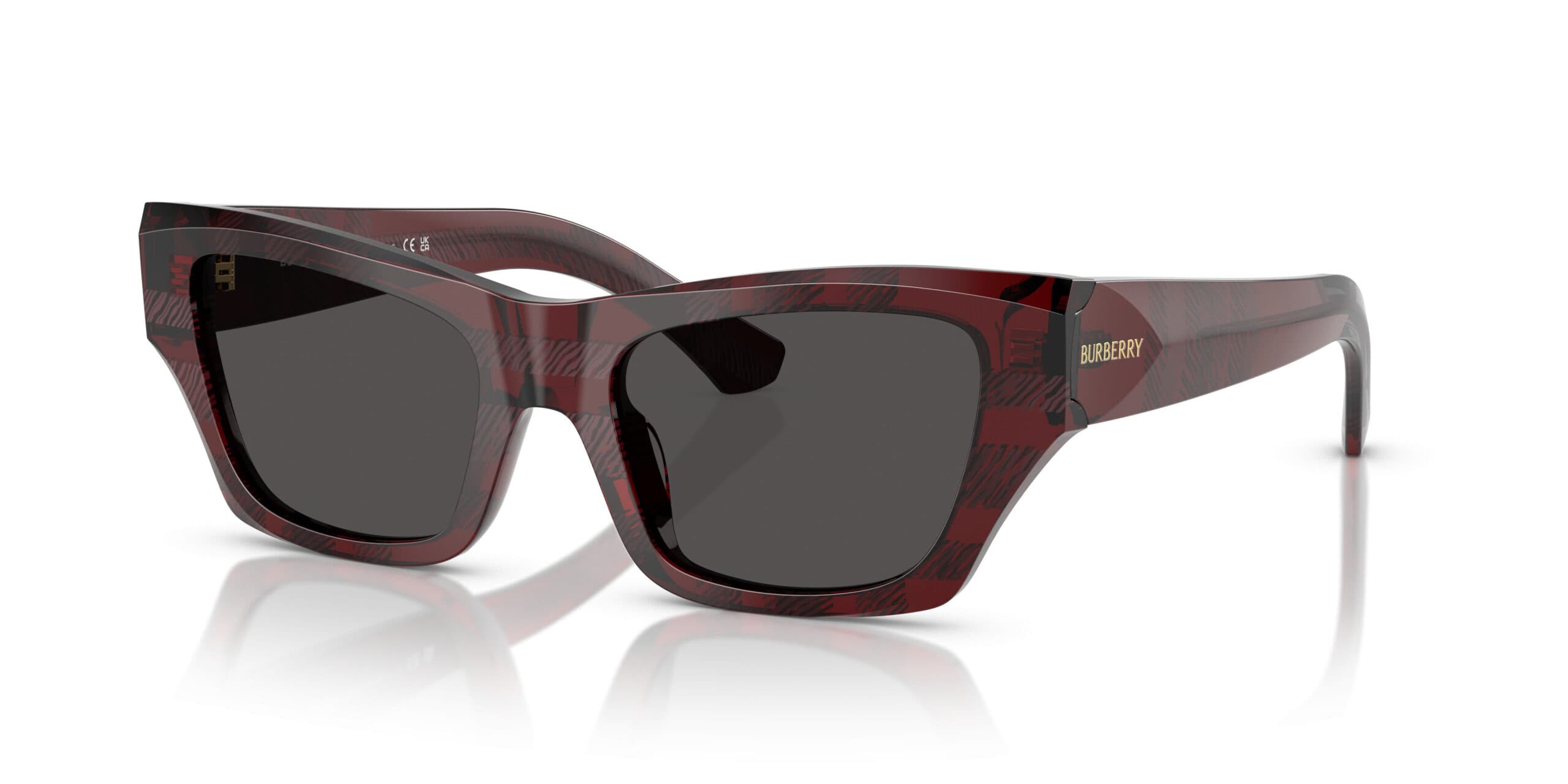 Burberry BE4441U 411587 Sunglasses Check Red