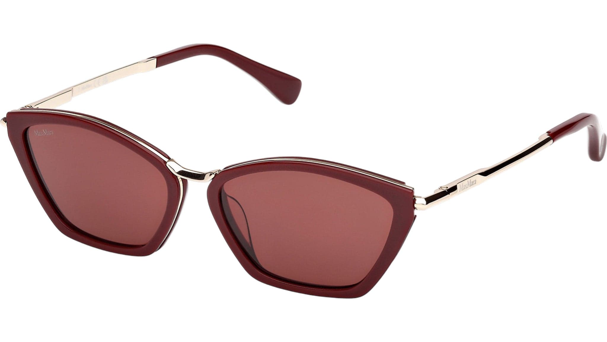 Max Mara MM0162 69S Sunglasses Shiny Bordeaux 54mm Women