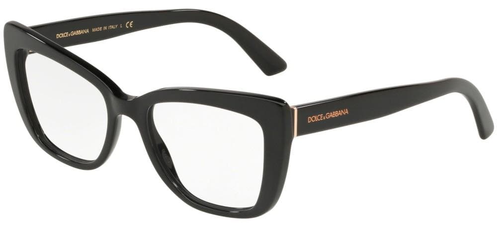 Dolce & Gabbana DG3308 501 DG3308 Eyeglasses Black 53mm Women