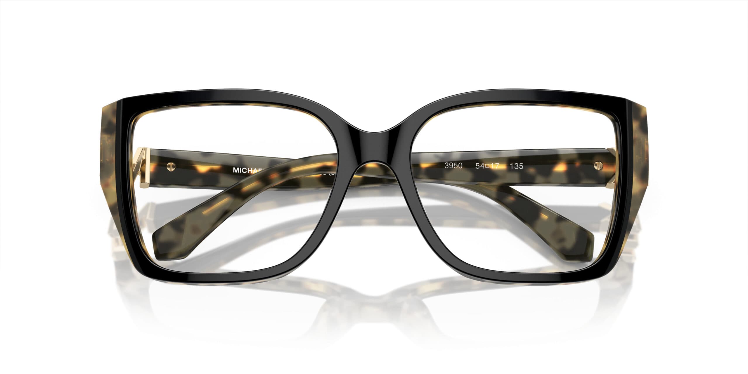 Michael Kors MK4115U Castello 3950 Eyeglasses Black Amber Tortoise 54mm Women 5