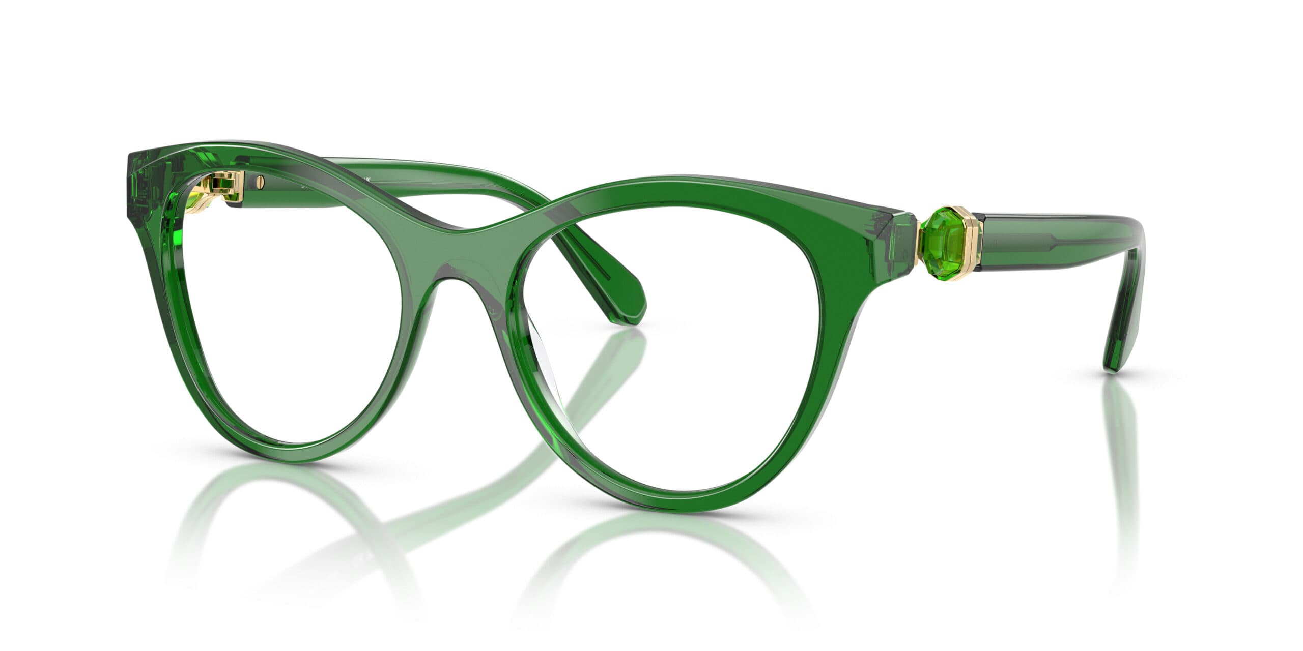Swarovski 0SK2036 1064 Eyeglasses Transparent Green 52mm Women