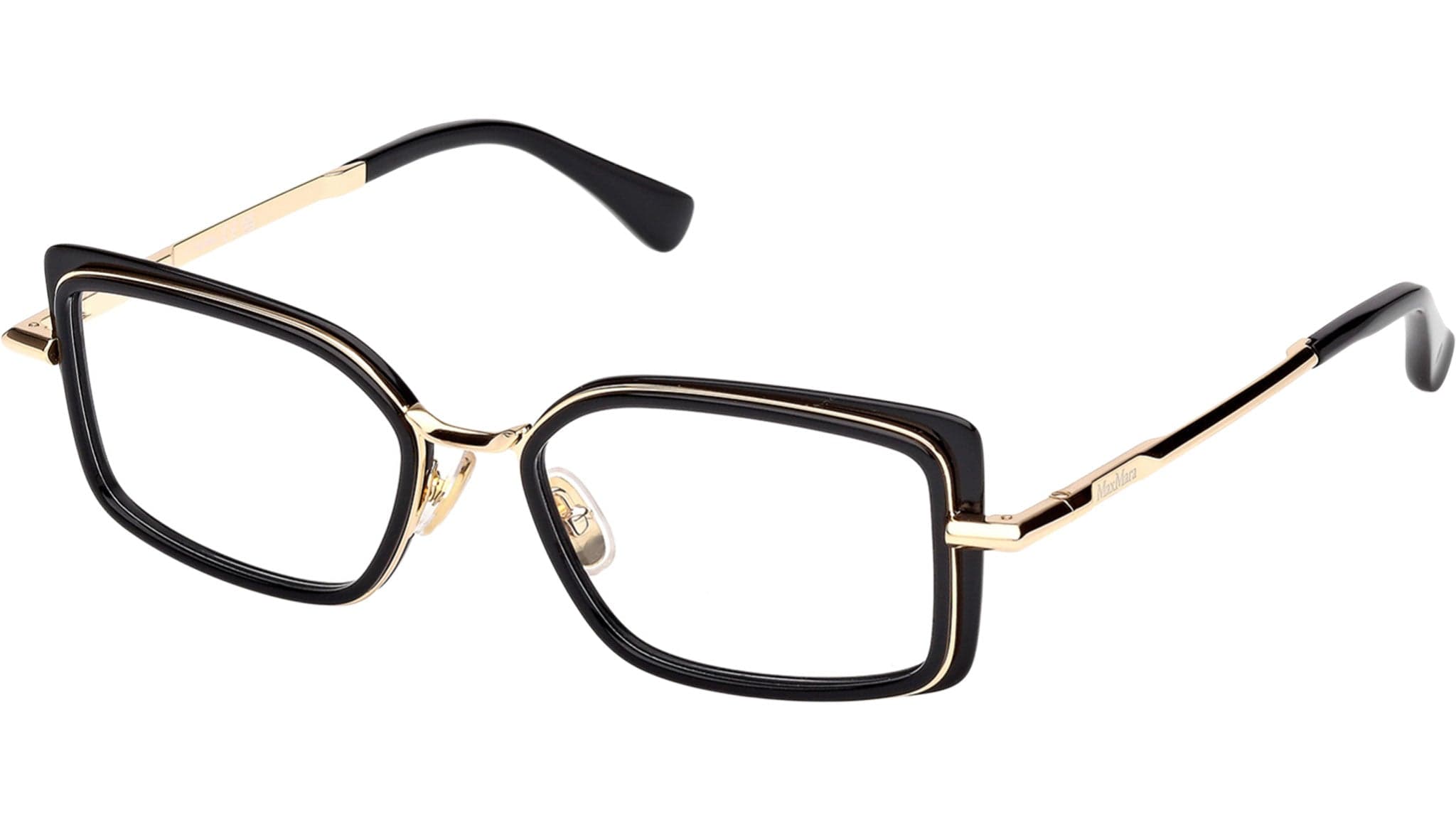 Max Mara MM5186 001 Eyeglasses Shiny Black 53mm