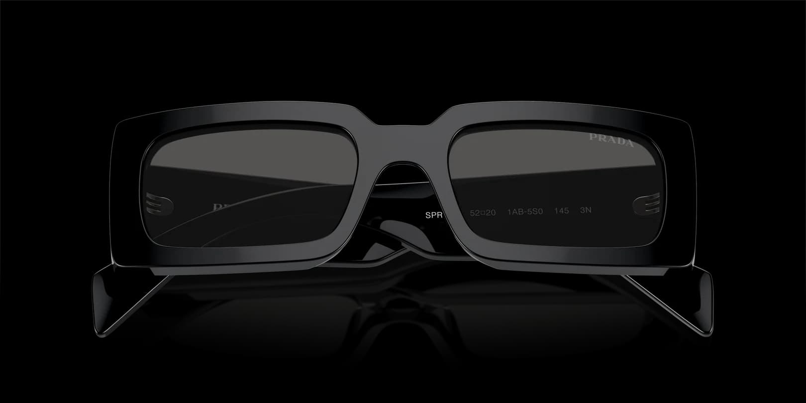 Prada 0PR A07S 1AB5S0 Sunglasses Black 52mm Unisex 3