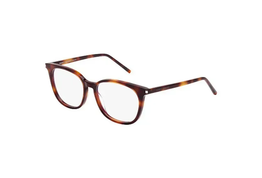 Saint Laurent SL38 002 Eyeglasses Shiny Light Havana 52mm Women