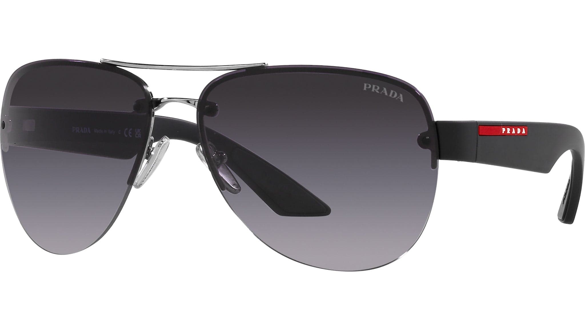 Prada PS 55YS 1BC09U Sunglasses Silver 64mm Men