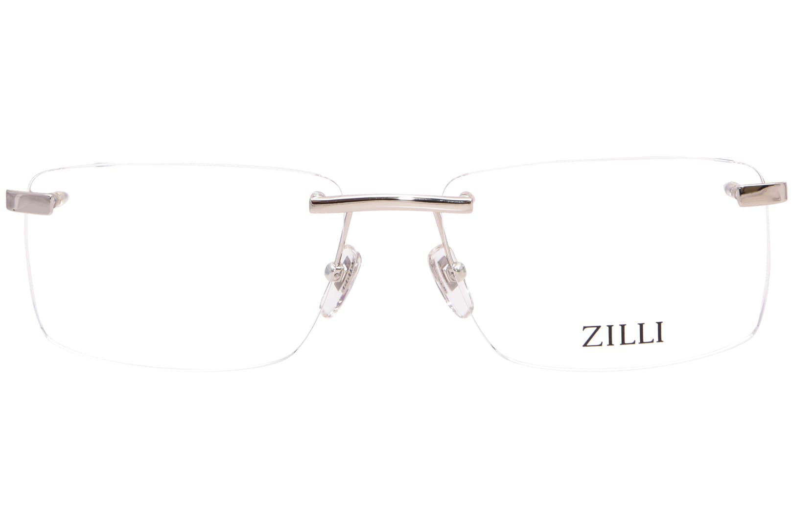 Zilli ZI60056 C04 Eyeglasses Shiny Silver Blue 61mm Men 2