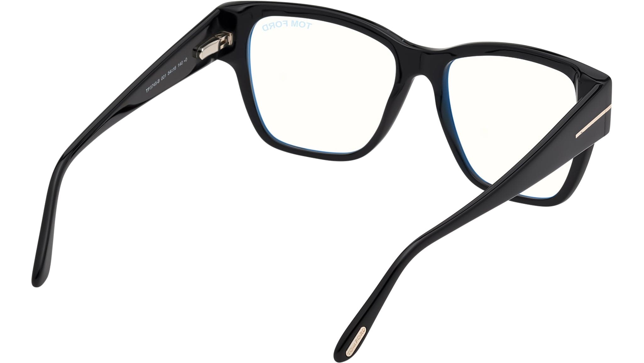Tom Ford FT5745-B 001 Eyeglasses Shiny Black 54mm 5