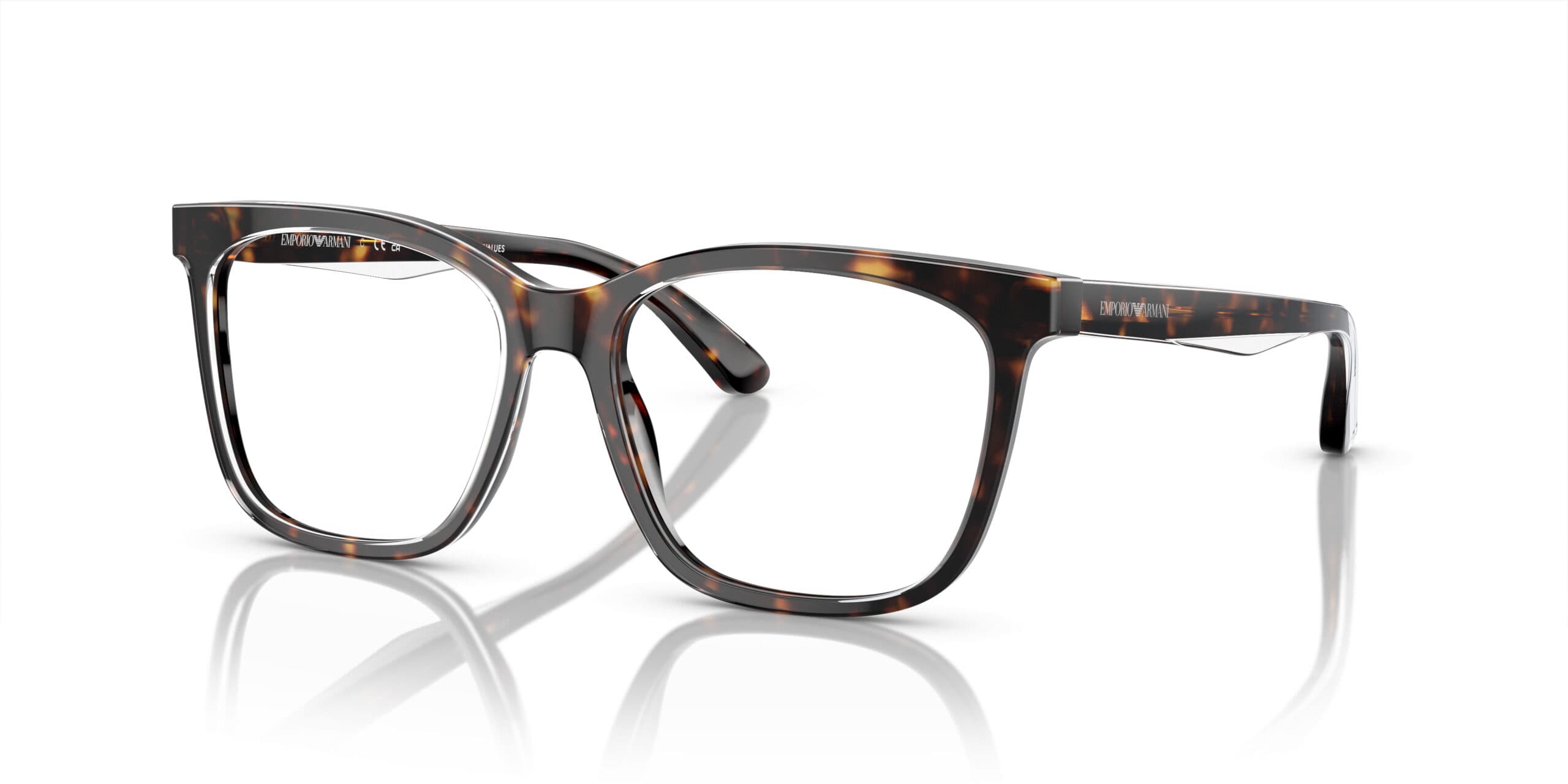 Emporio Armani 0EA3228 6052 Eyeglasses Shiny Havana 53mm Women