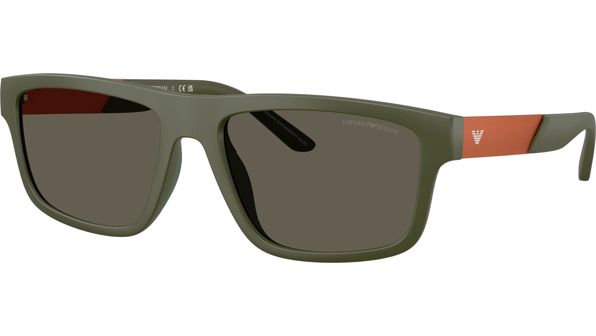 Emporio Armani 0EA4244U 618471 Sunglasses Matte Green 57mm Men