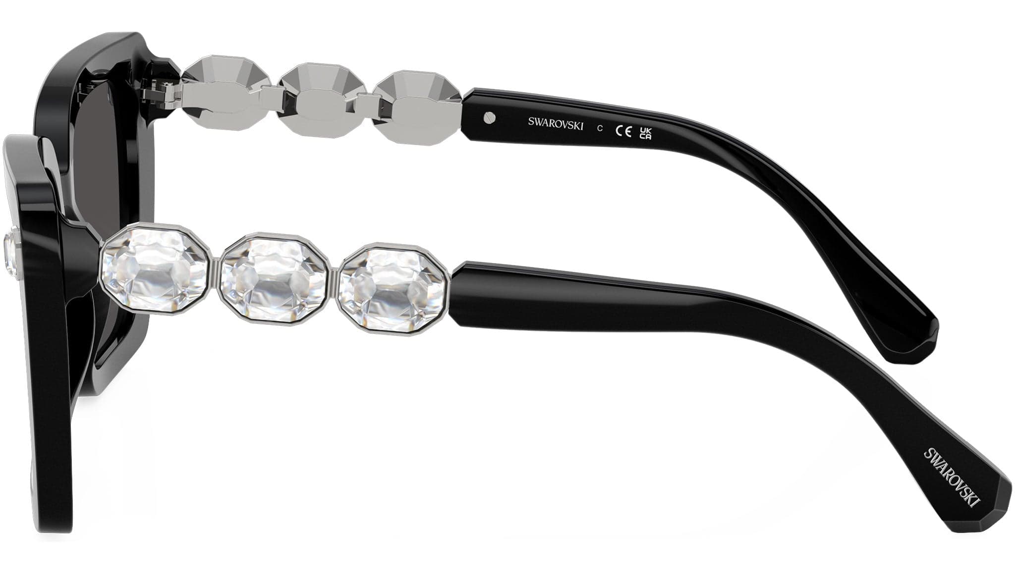 Swarovski SK6032 100187 Sunglasses Black 55mm Women 3