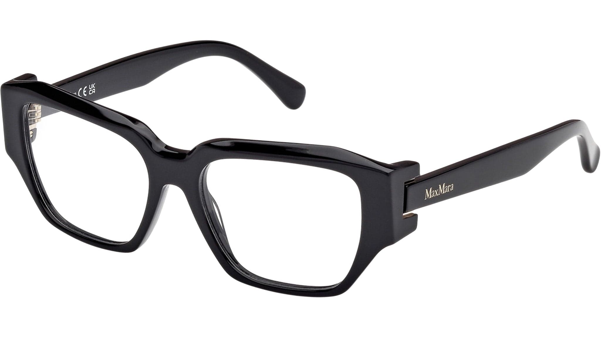 Max Mara MM5182 001 Sunglasses Shiny Black 52mm Women