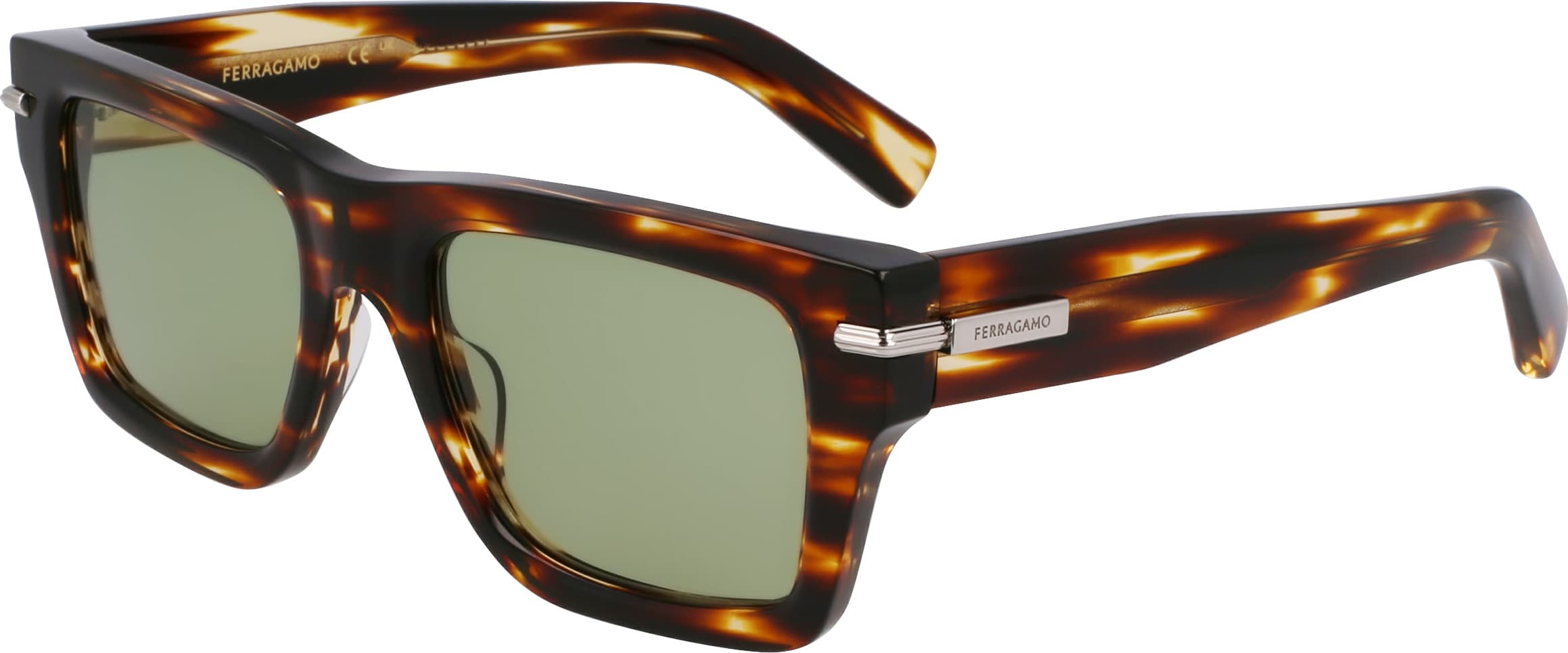 Salvatore Ferragamo SF2033S 216 Sunglasses Striped Brown 53mm Men