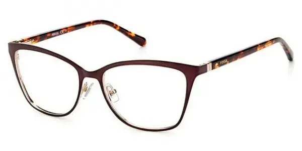 Fossil 7096 UFM Eyeglasses Matte Brown Gold 52mm Women