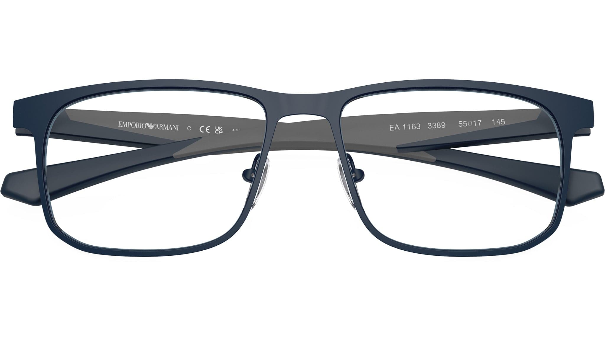 Emporio Armani 0EA1163 3389 Eyeglasses Matte Blue 53mm Men 5