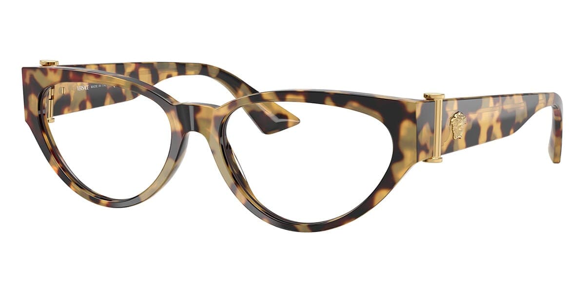 Versace VE3366 777 Eyeglasses Yellow Havana 55mm