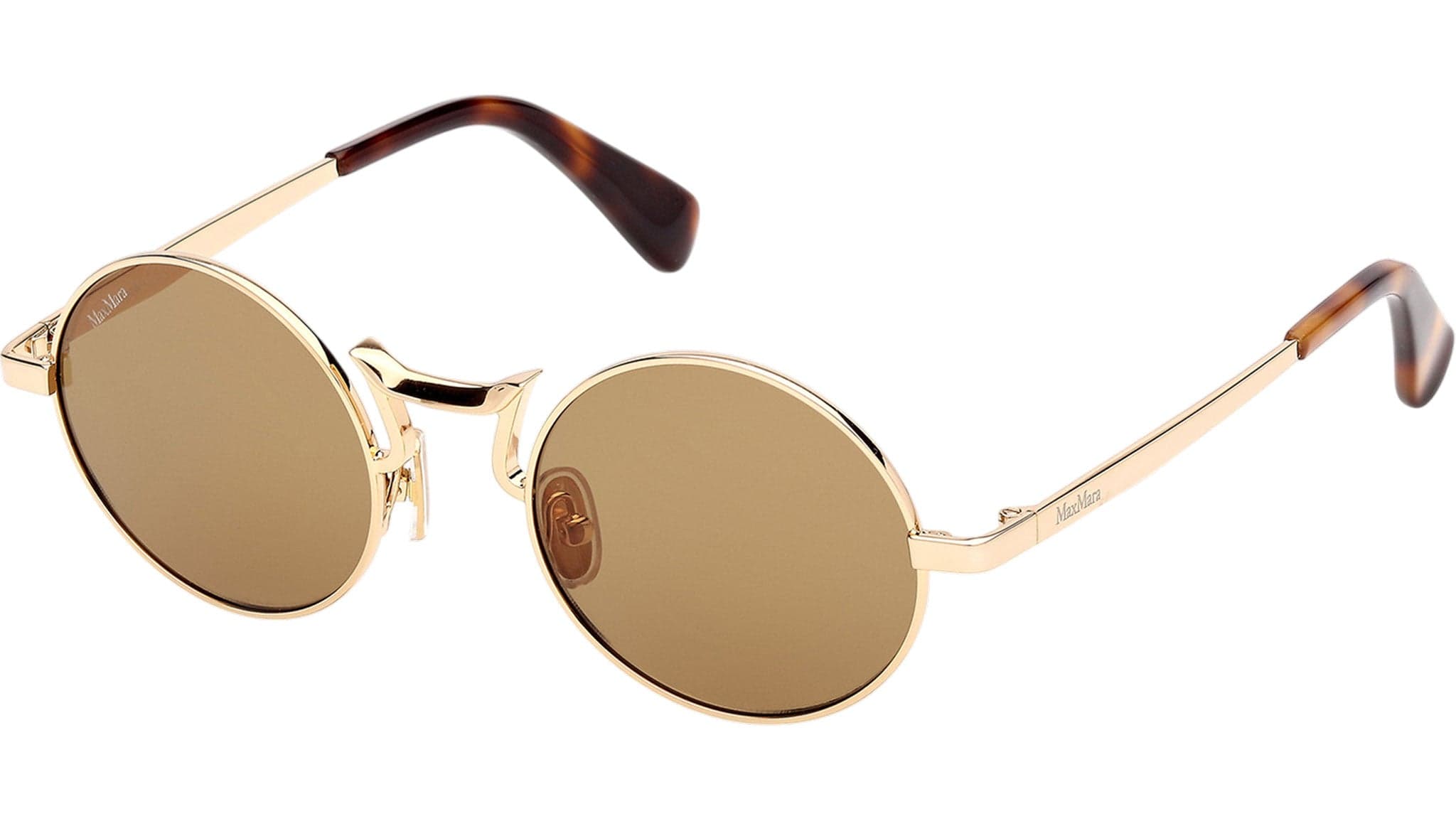 Max Mara MM0127 30L Sunglasses Shiny Deep Gold 48mm Women