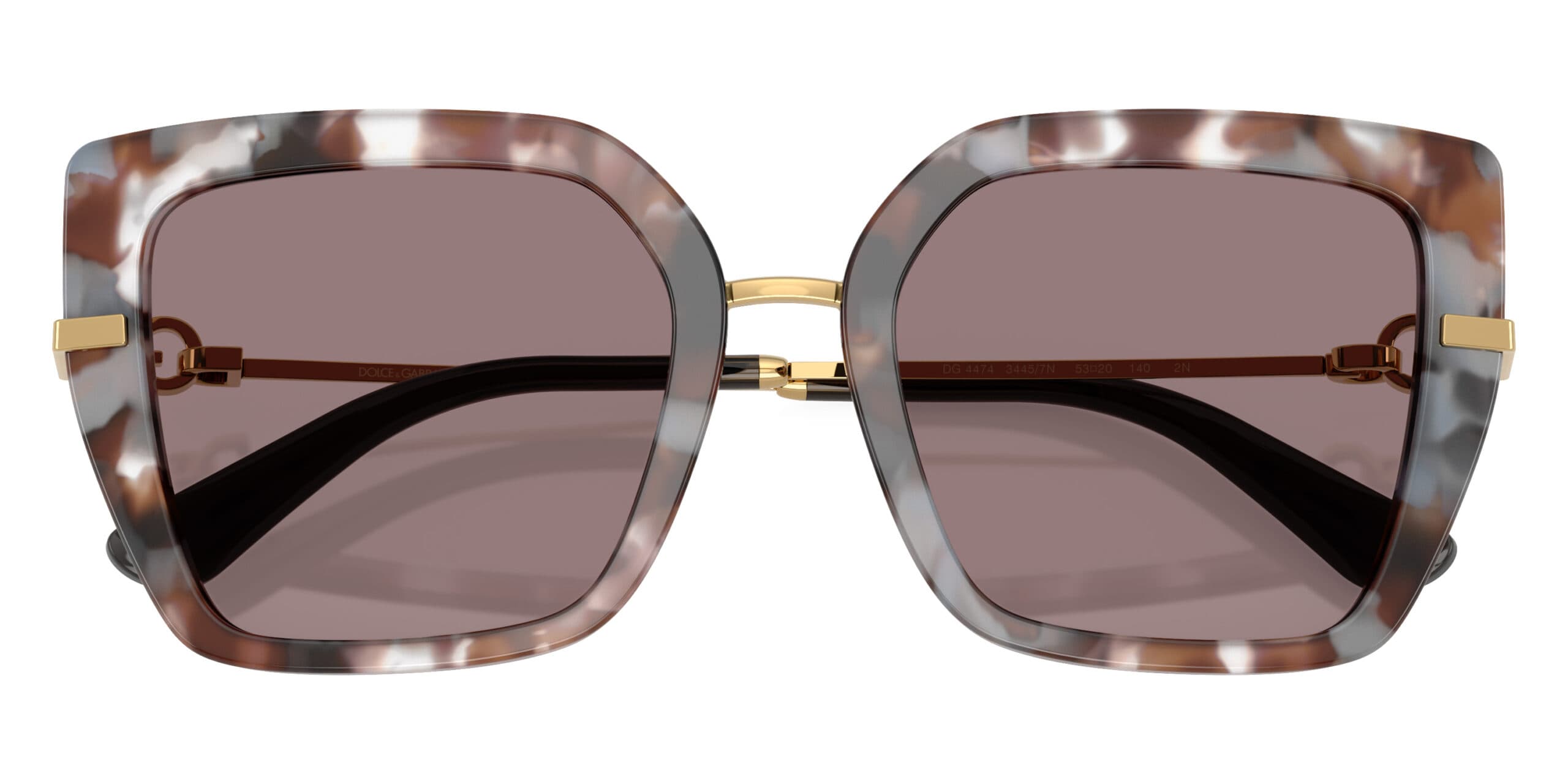 Dolce & Gabbana DG4474F 34457N Sunglasses Havana Grey 53mm Women 2