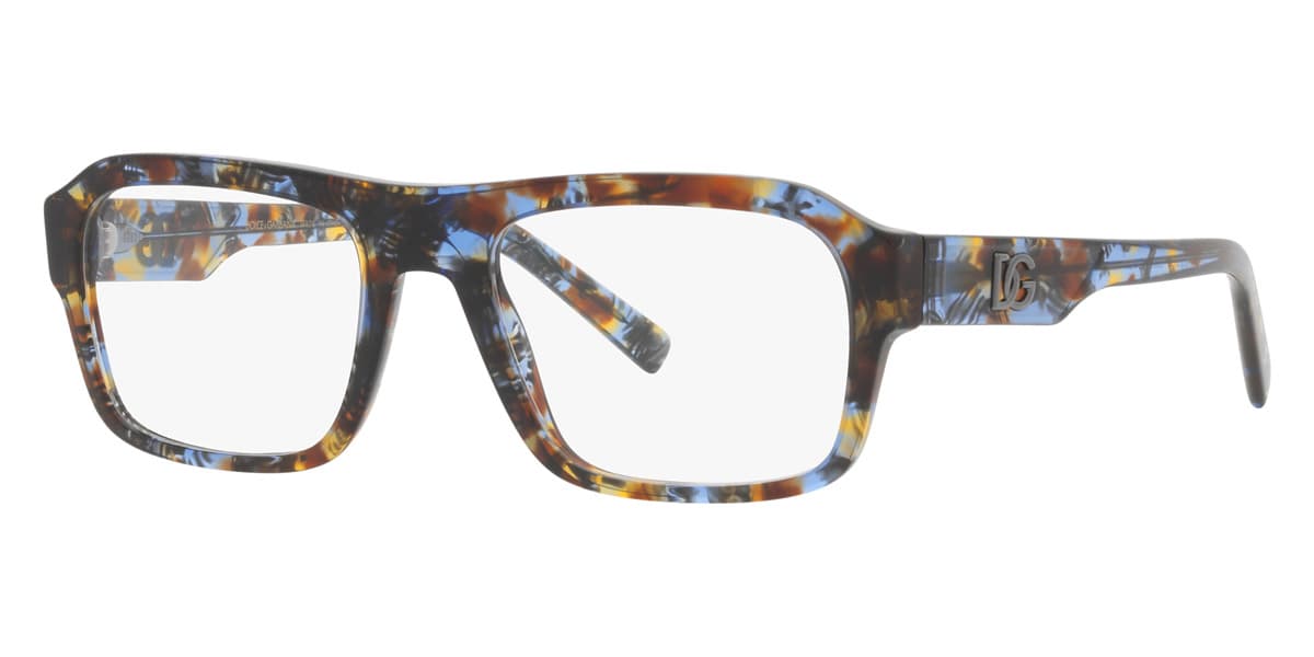 Dolce & Gabbana DG3351 3357 Eyeglasses Blue Havana 55mm Men 4