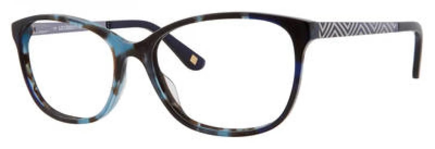 Liz Claiborne L647 0IPR Eyeglasses Havana Blue 51mm Women