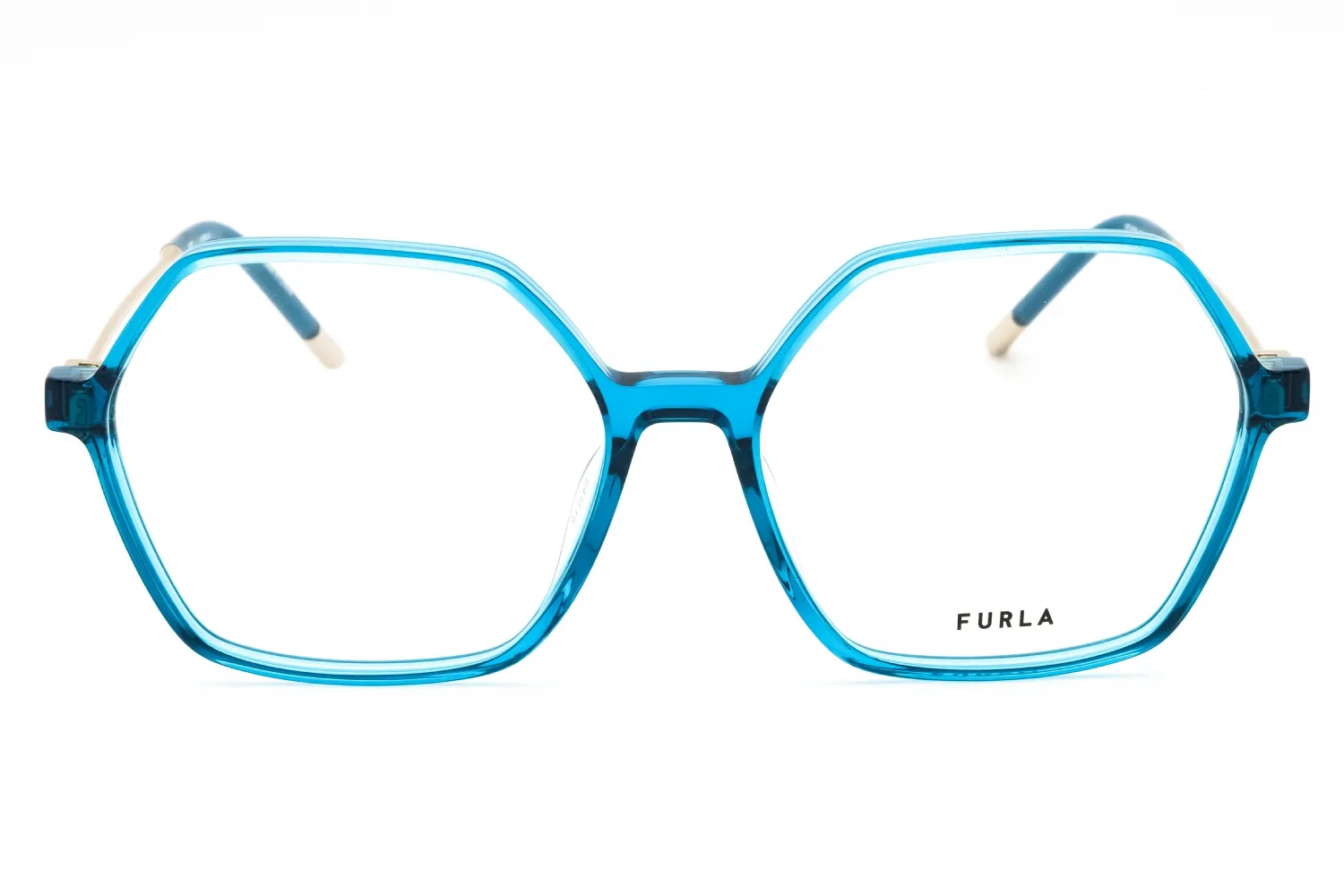 Furla VFU636 0855 Eyeglasses Shiny Transparent Azure 54mm Women 2