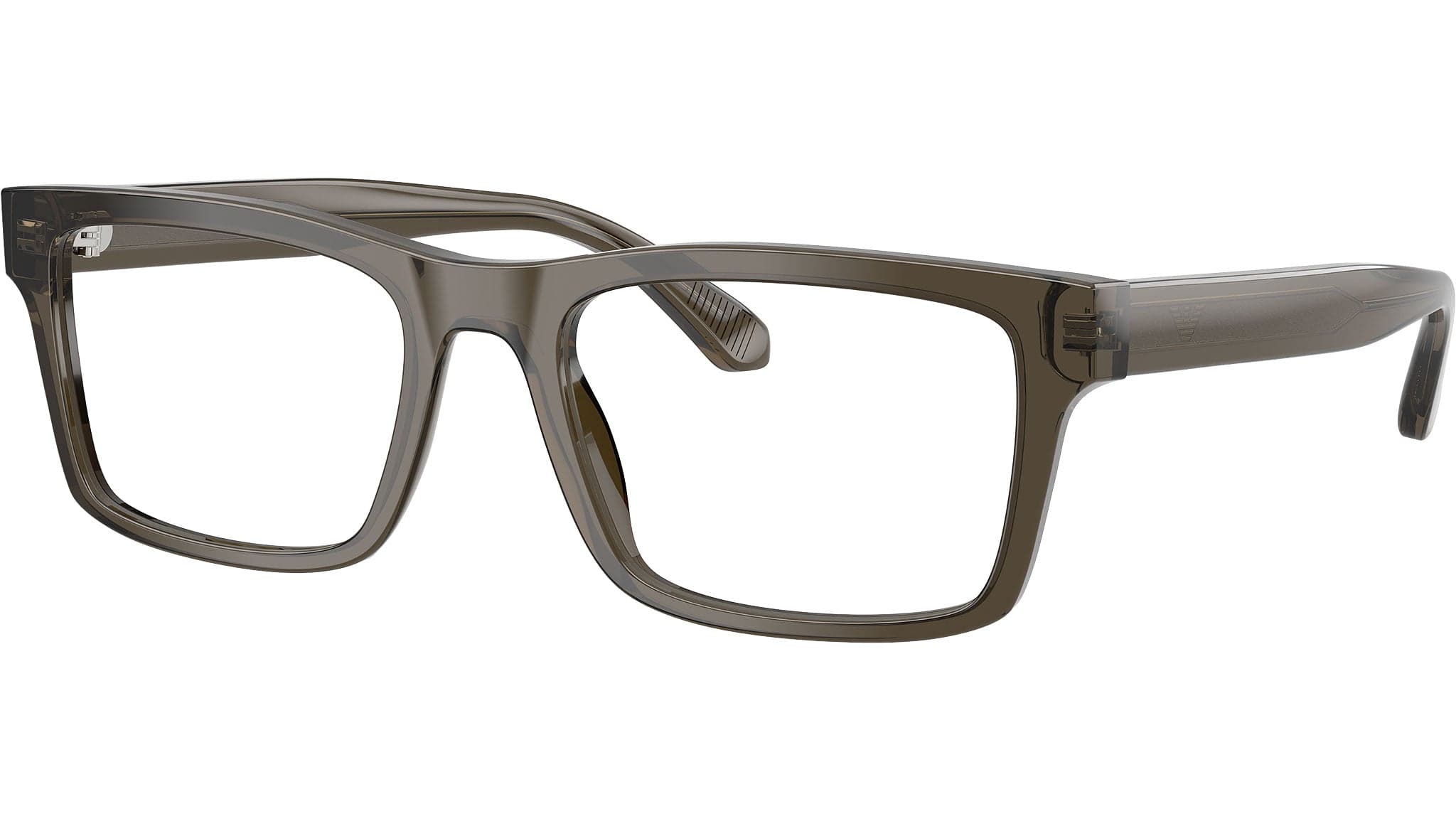 Emporio Armani 0EA3254 6249 Eyeglasses Shiny Transparent Grey 54mm Men