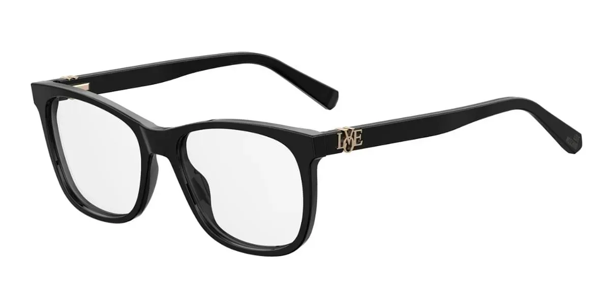 Love Moschino MOL520 807 Eyeglasses Black 52mm Women