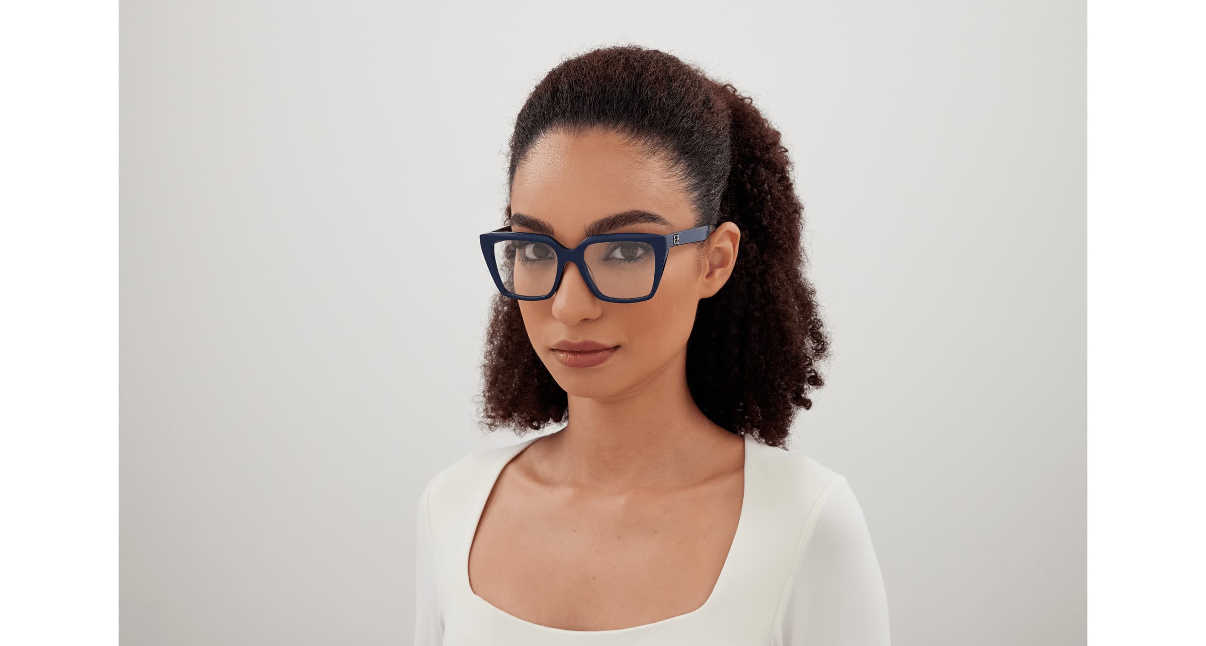 Balenciaga BB0130O 011 Eyeglasses Blue 53mm Women 4