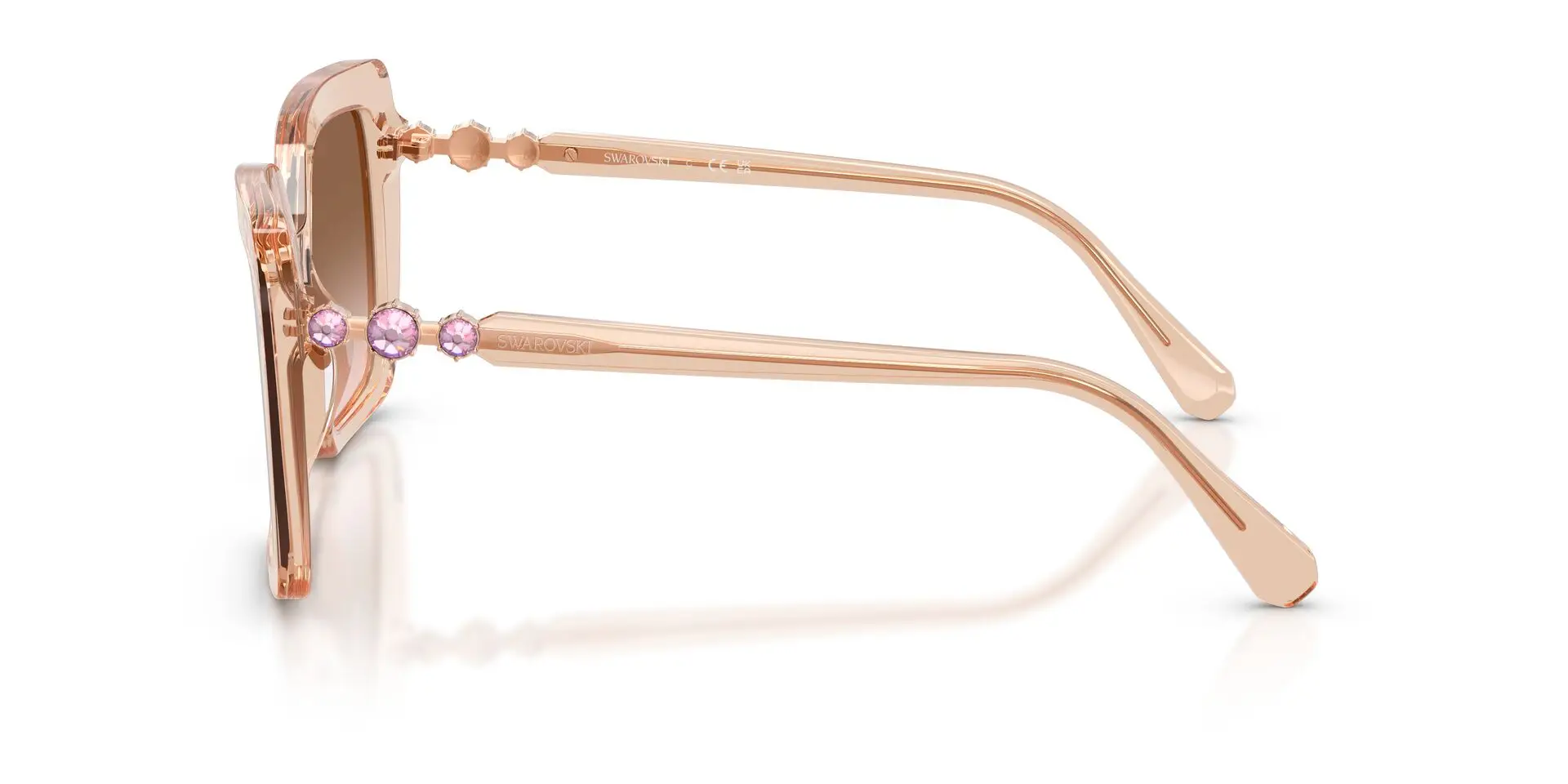 Swarovski SK6049 106313 Sunglasses Transparent Beige 57mm Women 3