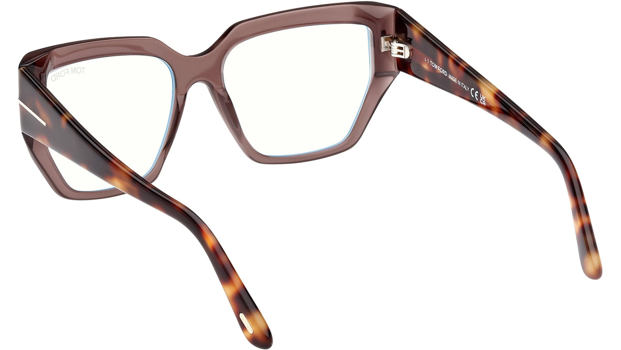 Tom Ford FT5951-B 48 Eyeglasses Shiny Dark Brown 4
