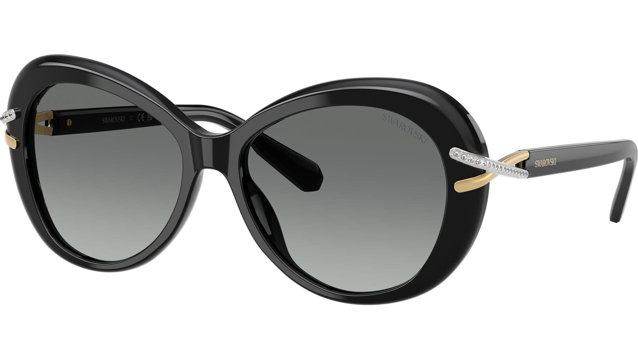 Swarovski SK6026 100111 Sunglasses Black 56mm Women