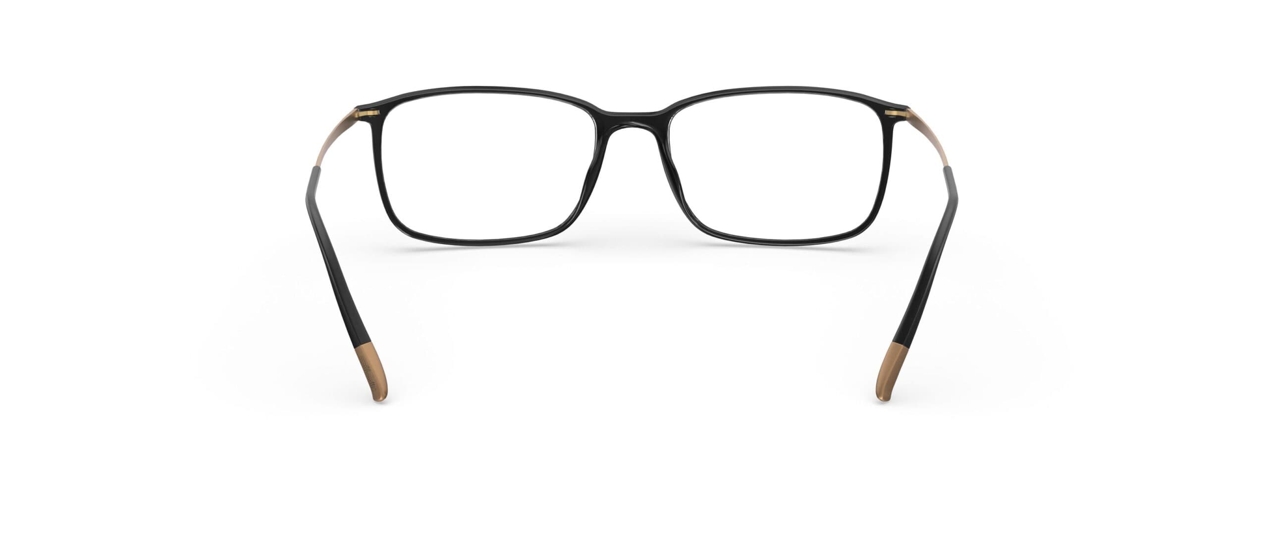 Silhouette Illusion Lite 2930 9030 Eyeglasses Shiny Black/gold 54mm Unisex 4