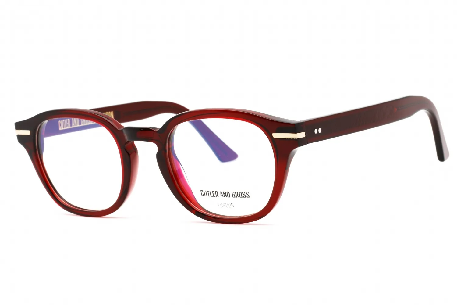 Cutler and Gross CG1356 007 Eyeglasses Bordeaux Red 51mm Unisex