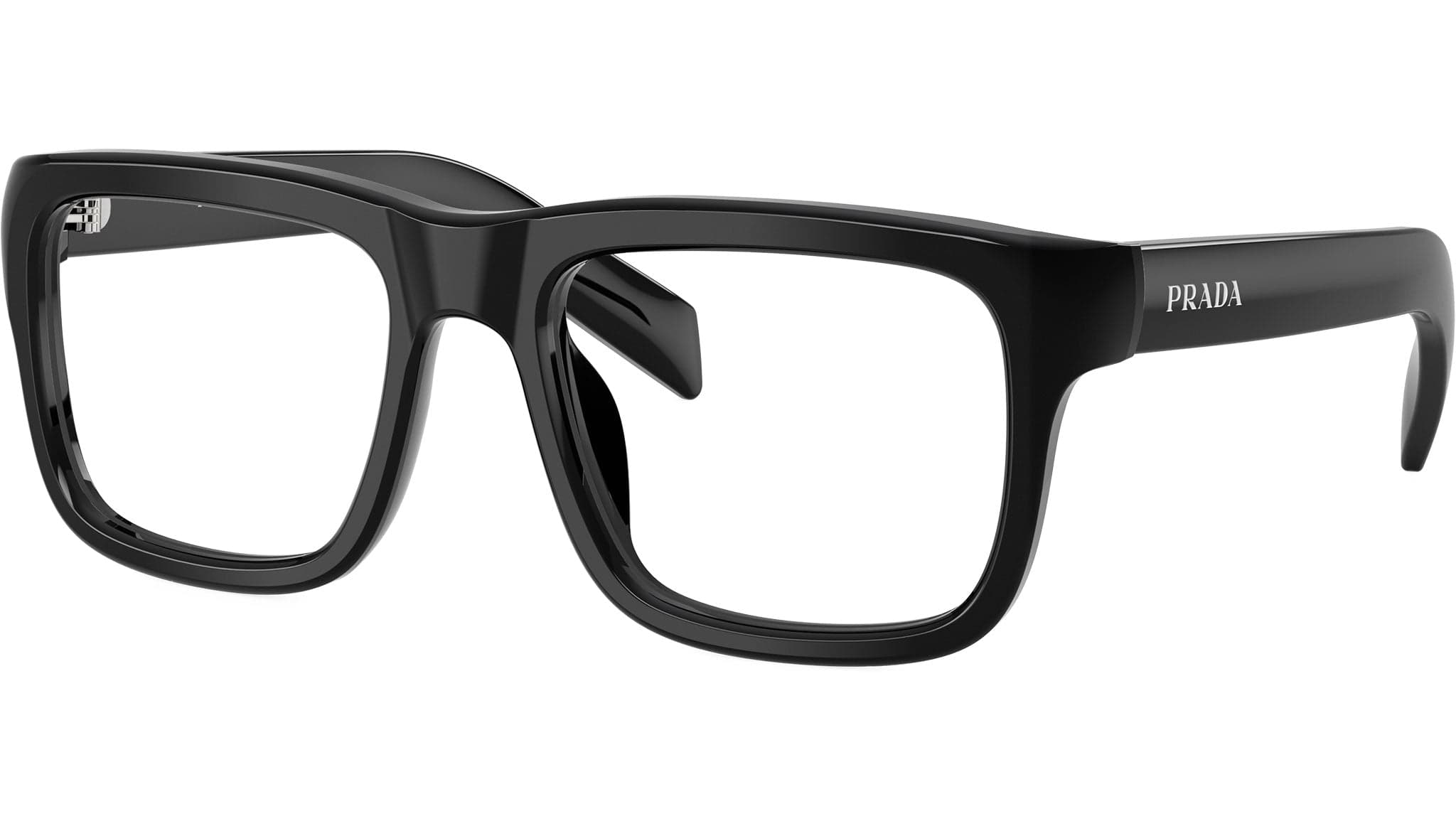 Prada PR D02V 16K1O15 Eyeglasses Glossy Black 52mm Men