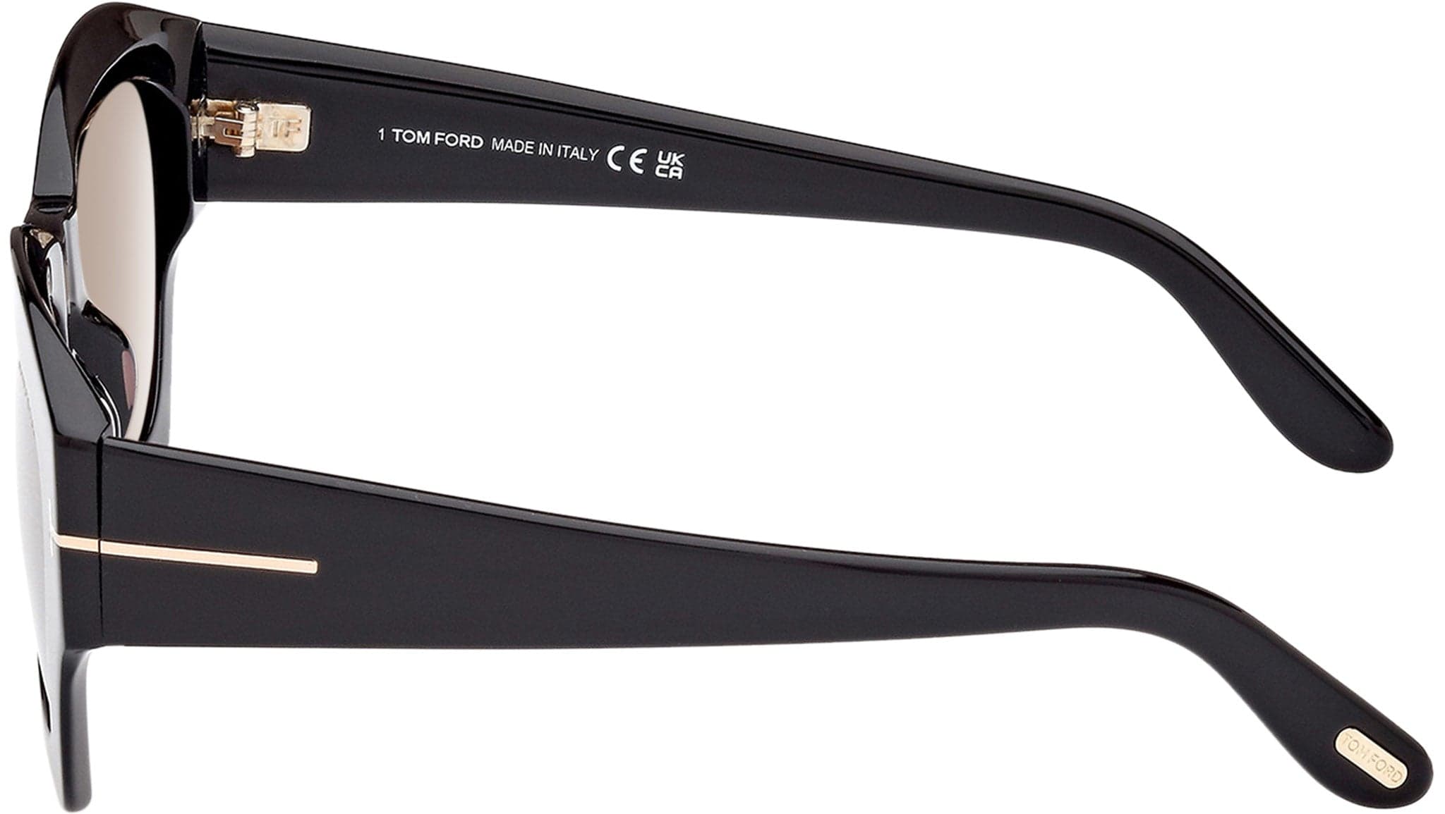 Tom Ford FT1083 01A Sunglasses Shiny Black 52mm Women 3