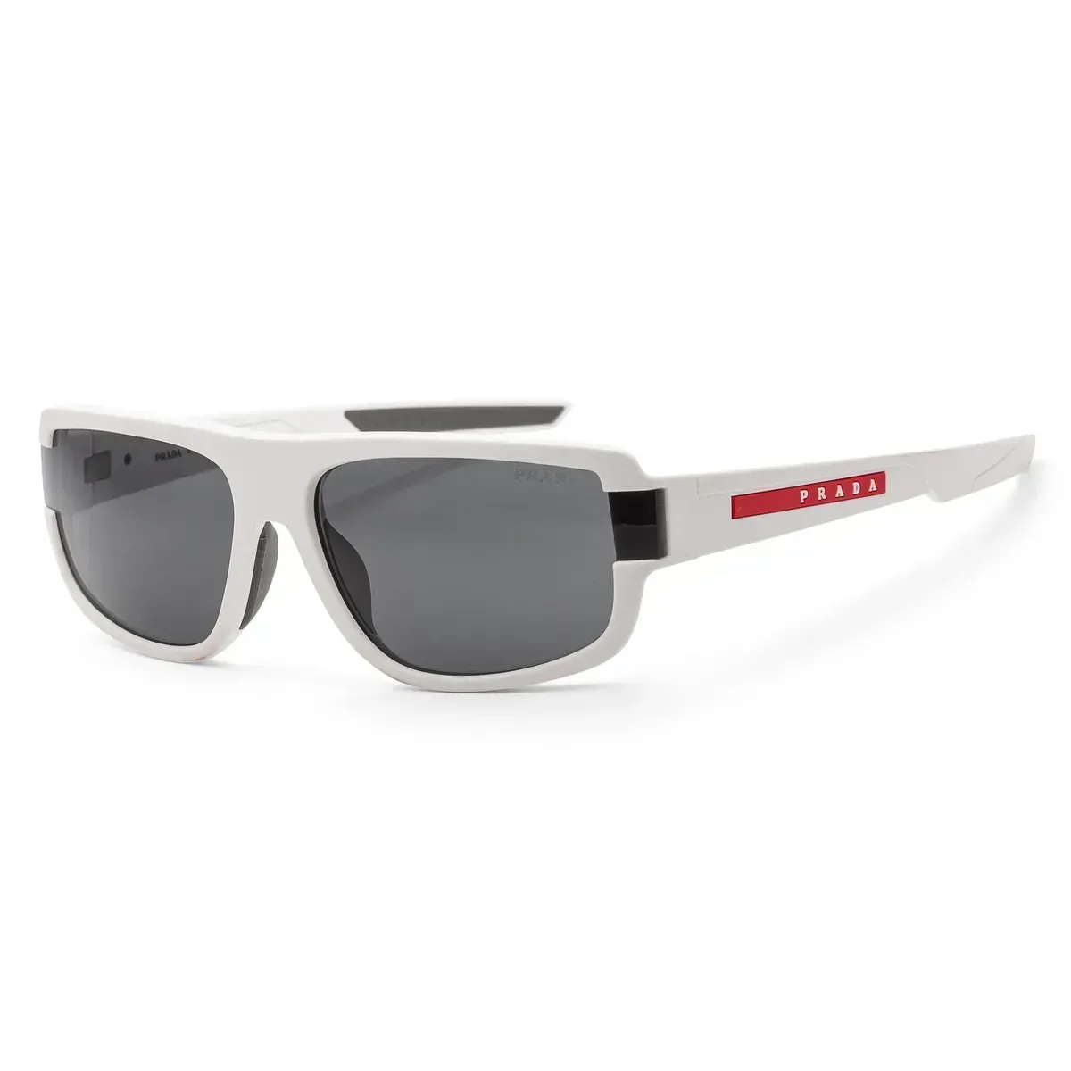 Prada 0PS03WSF TWK06F Sunglasses White Rubber 66mm Men