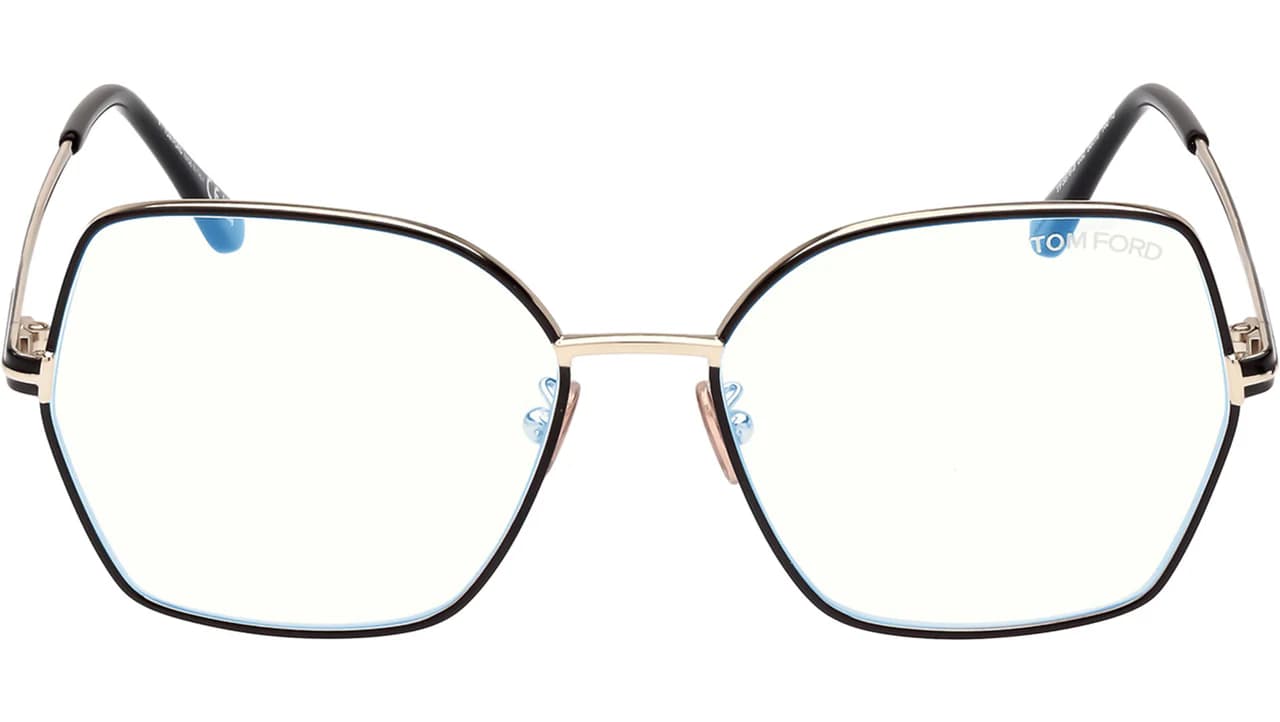 Tom Ford FT5876B 032 Eyeglasses Pale Gold 56mm Women 2