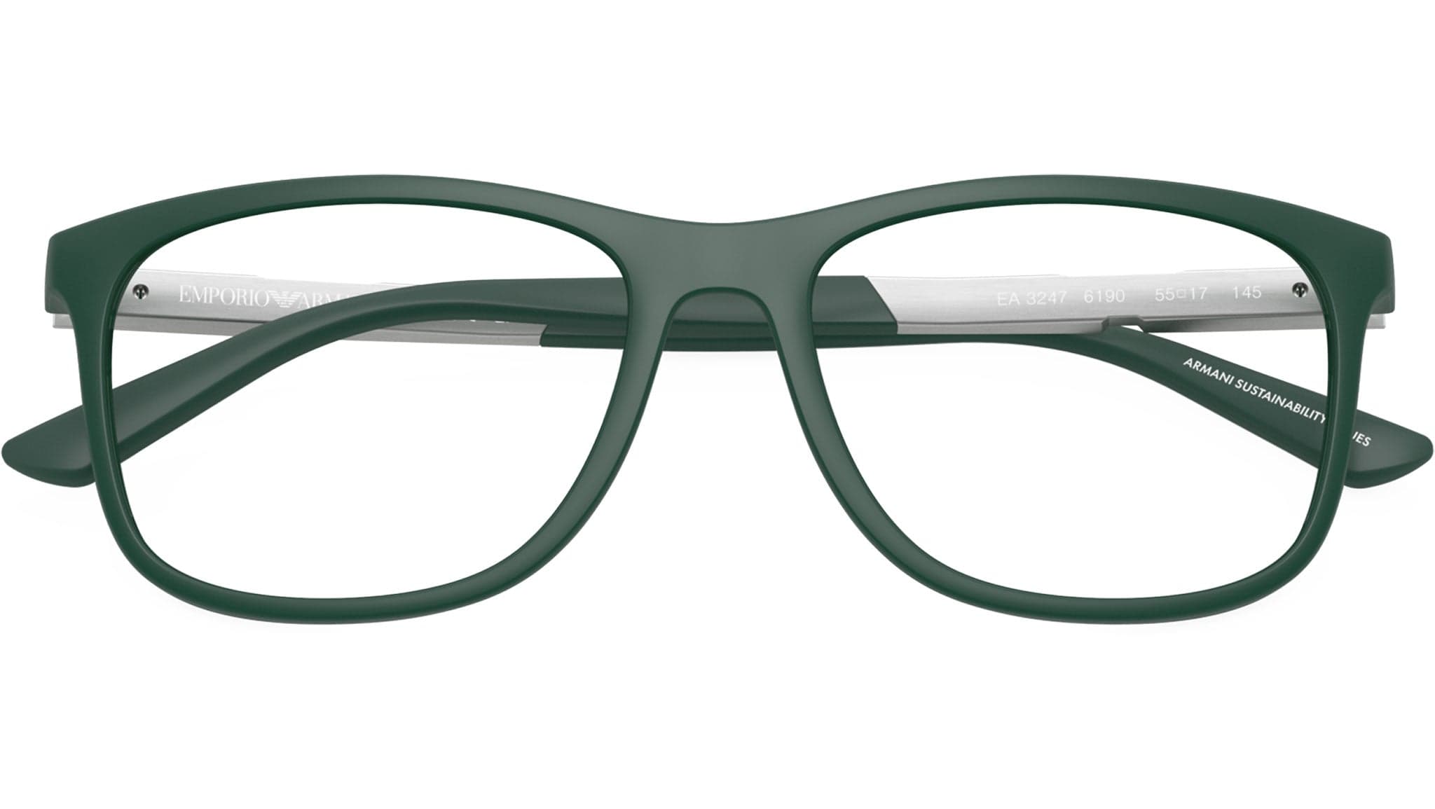 Emporio Armani 0EA3247 6190 Eyeglasses Matte Dark Green 53mm Men 5
