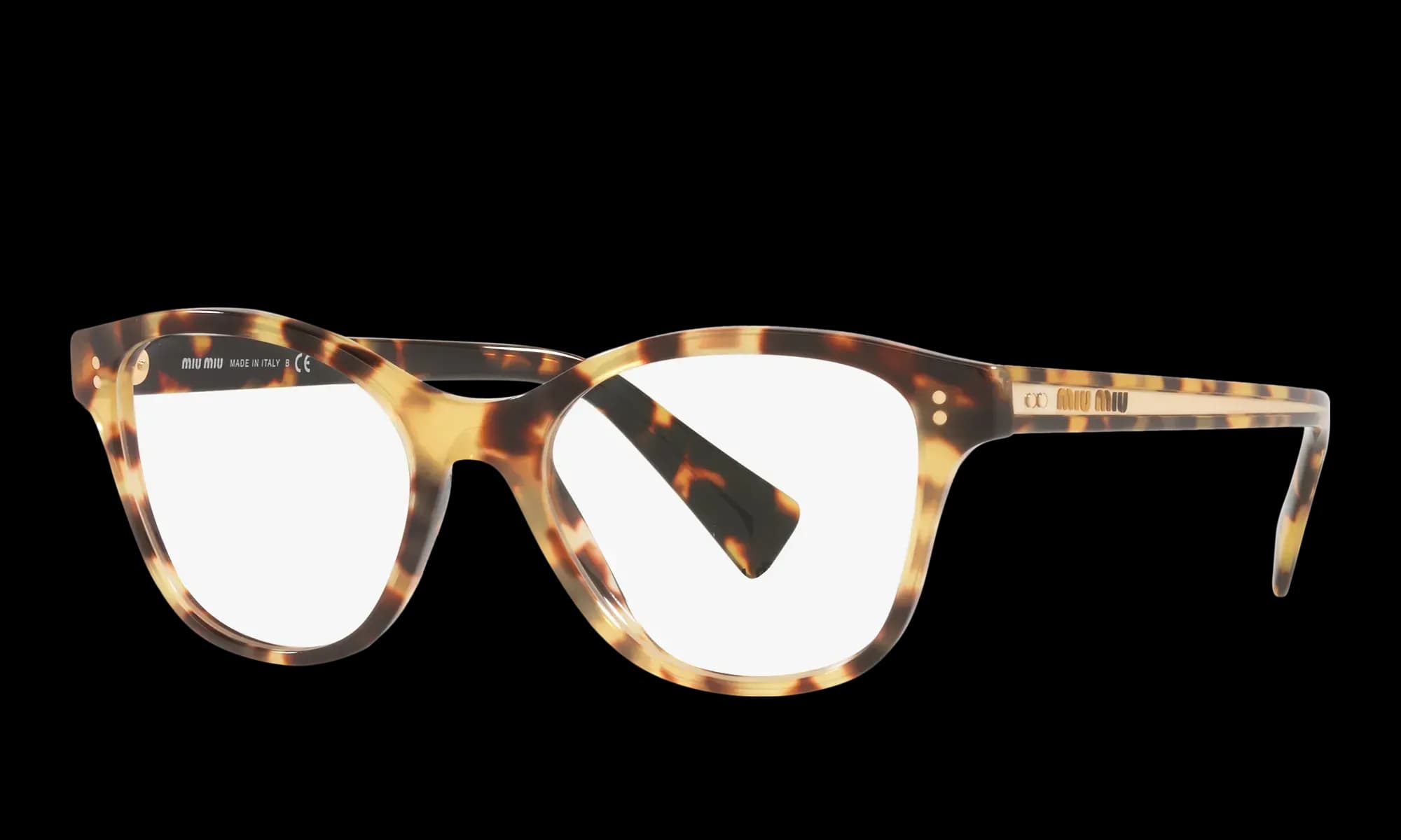 Miu Miu MU02UV Eyeglasses Light Havana 52mm Women