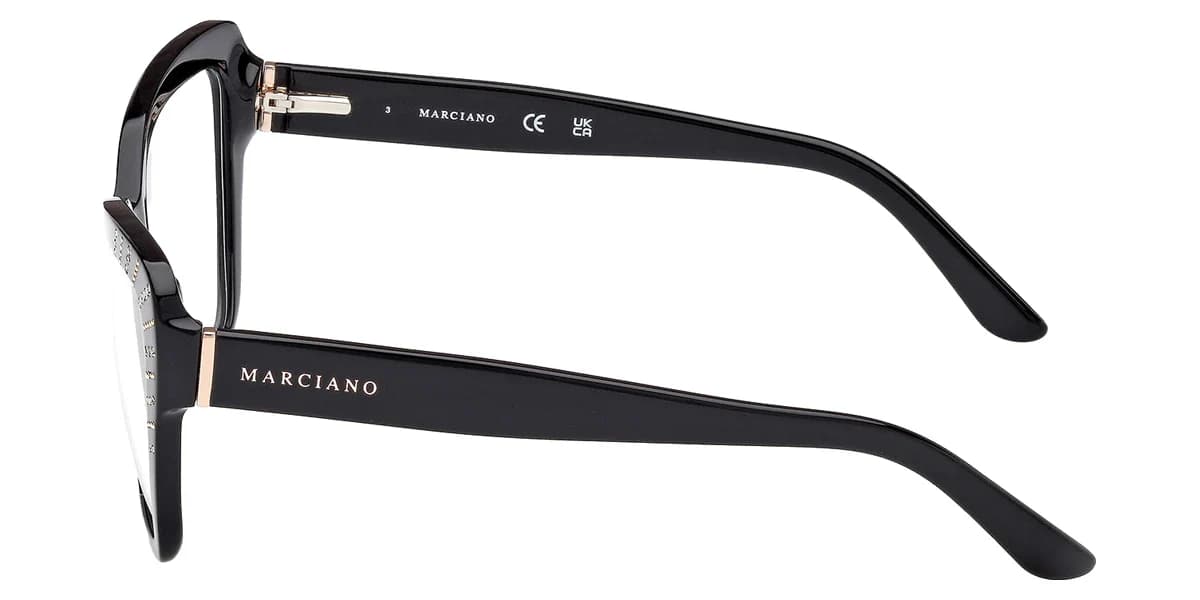 Marciano GM50034 001 Eyeglasses Shiny Black 53mm Women 3