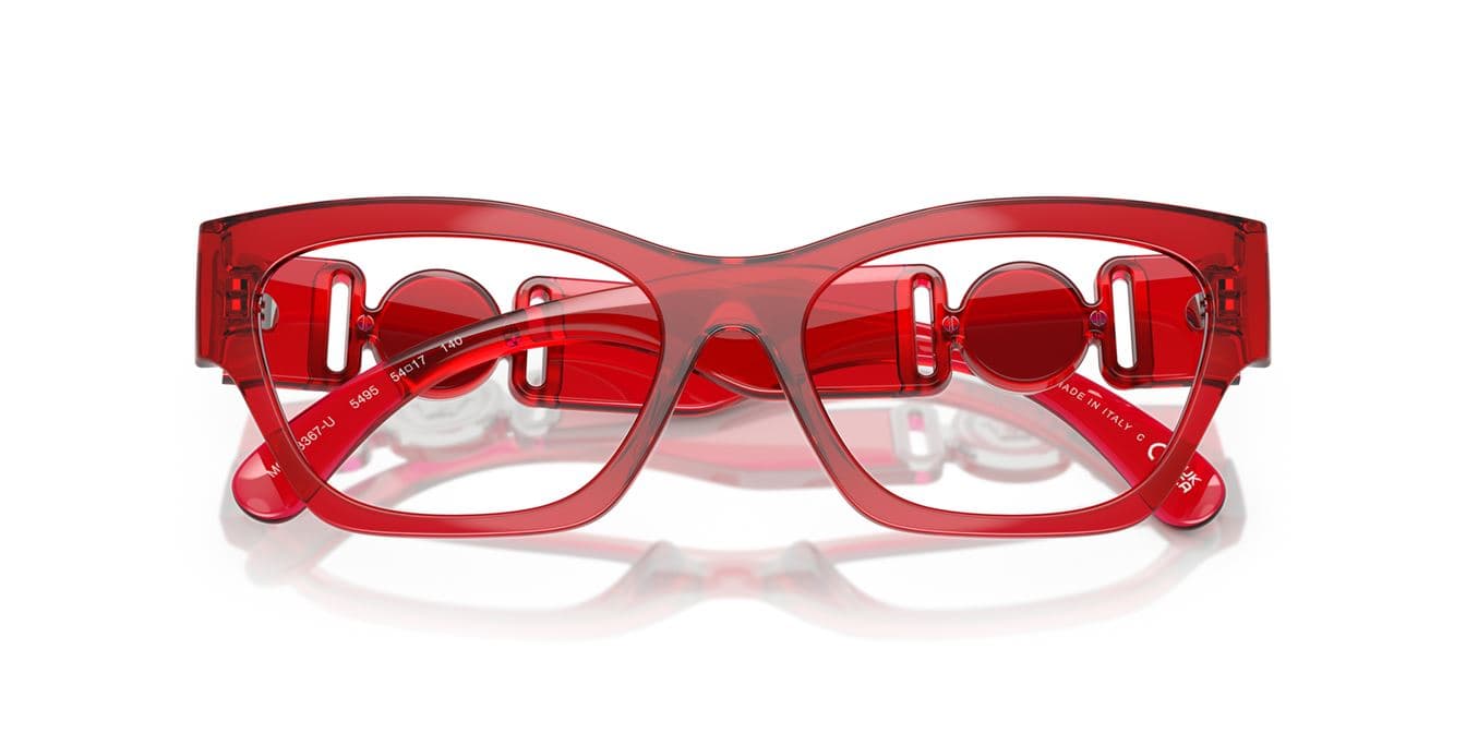 Versace 0VE3367U 5495 Eyeglasses Transparent Red 54mm 5